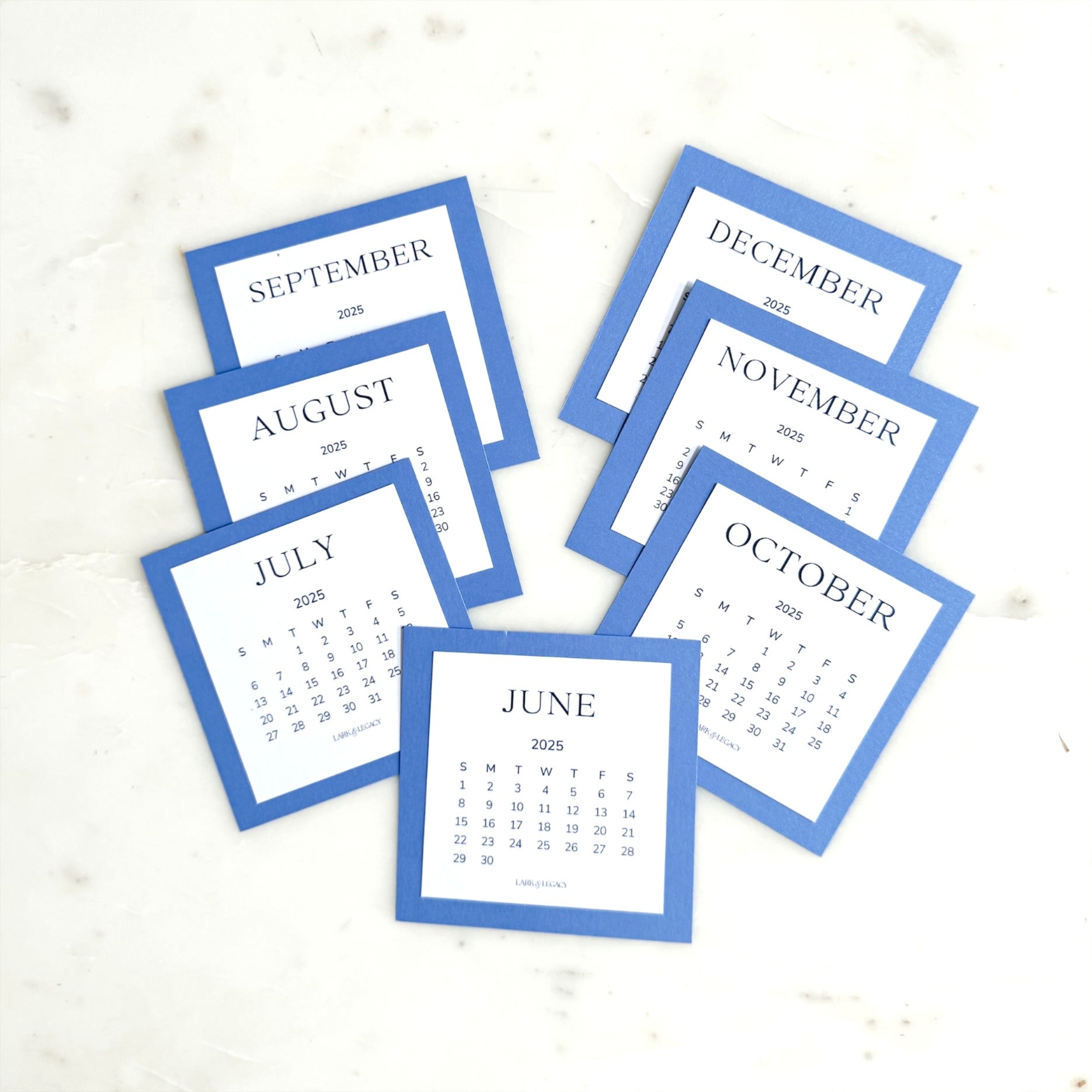 Carp Season Seat 2025 限定版カレンダーセット 2025 Metallic Calendar Cards June–December | Premium