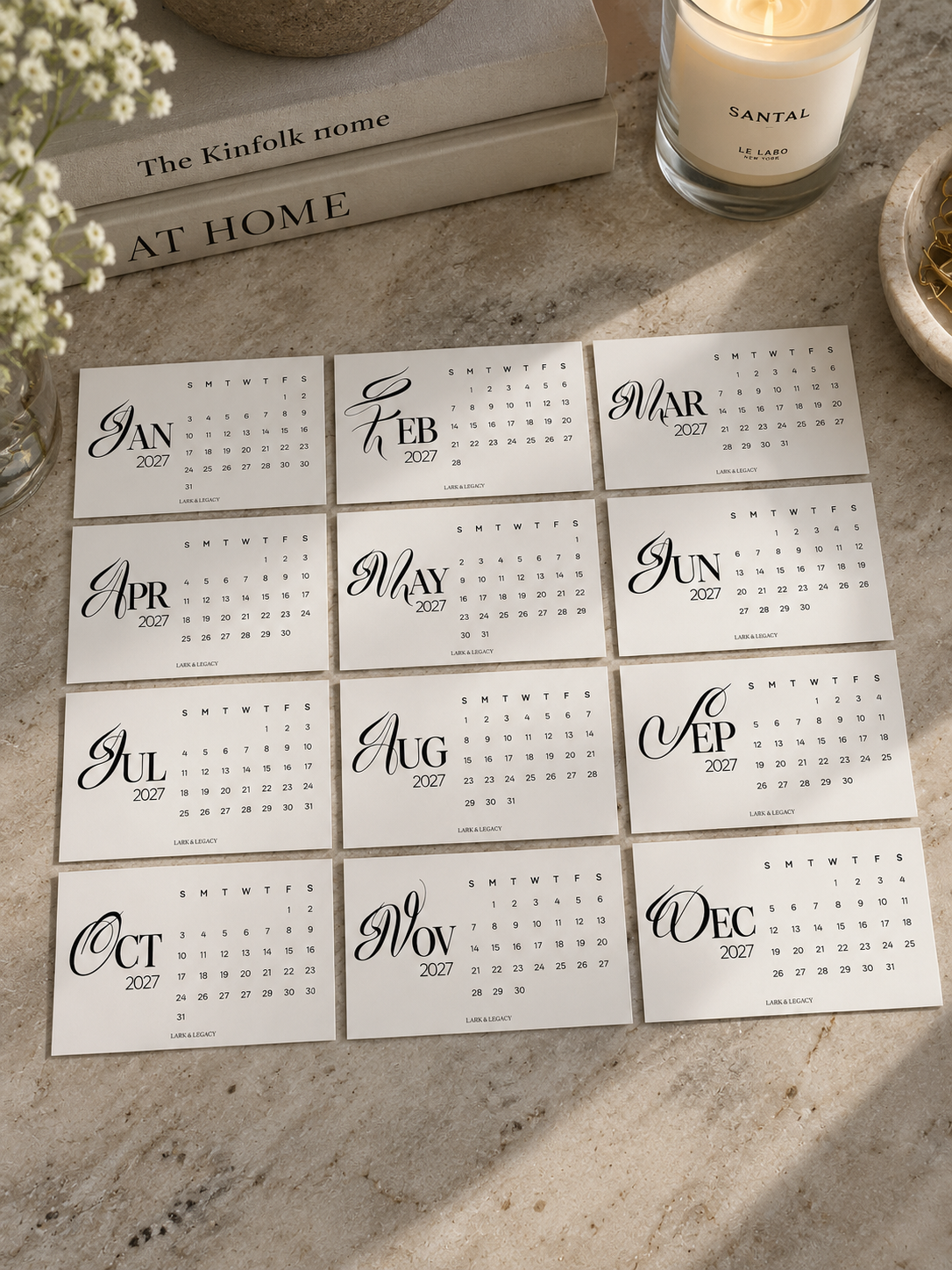 calendar cards
