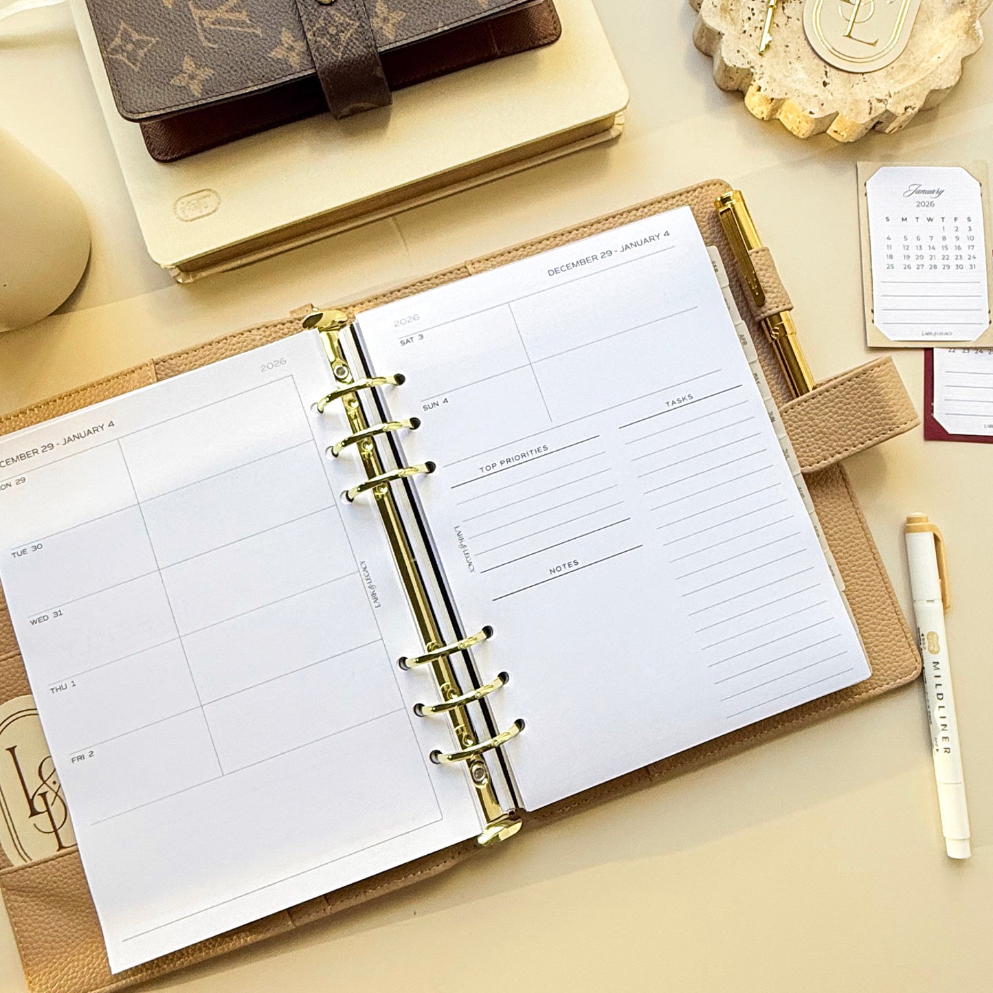 2026 Weekly Planner Inserts – Horizontal Layout – Lark & Legacy